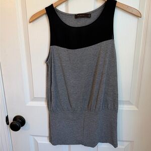 The Limited Red and Sheer Black Dressy Sleeveless Blouse